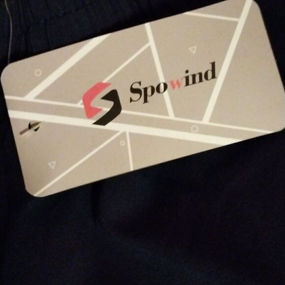 Spowind Navy Blue Women's Cotton Elastic Shorts With Pockets NWT Size S - Picture 6 of 9